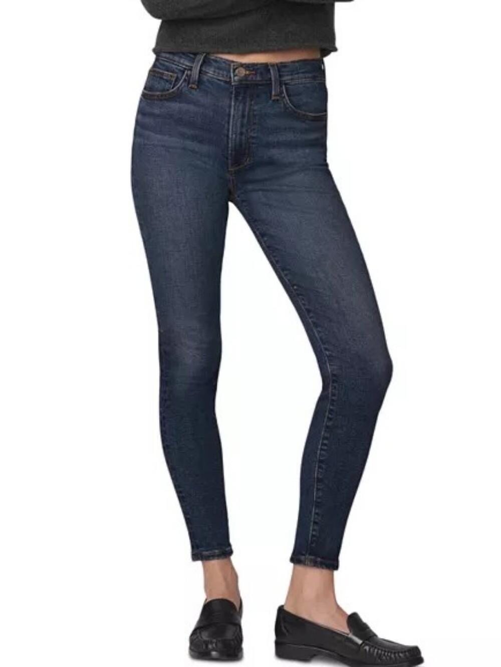 Joe's Jeans Dark Indigo High-Rise Skinny Jeans